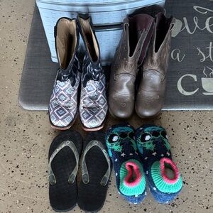 Cat & Jack Brown and Black Kids Boots